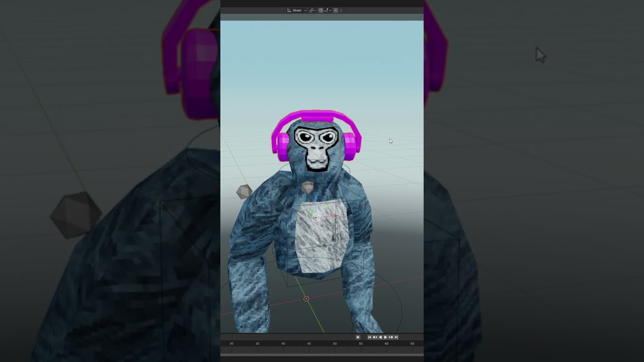How I made this realistic looking Gorilla Tag 3D render #gorillatag#vr#gaming#lol#render#blender#3d