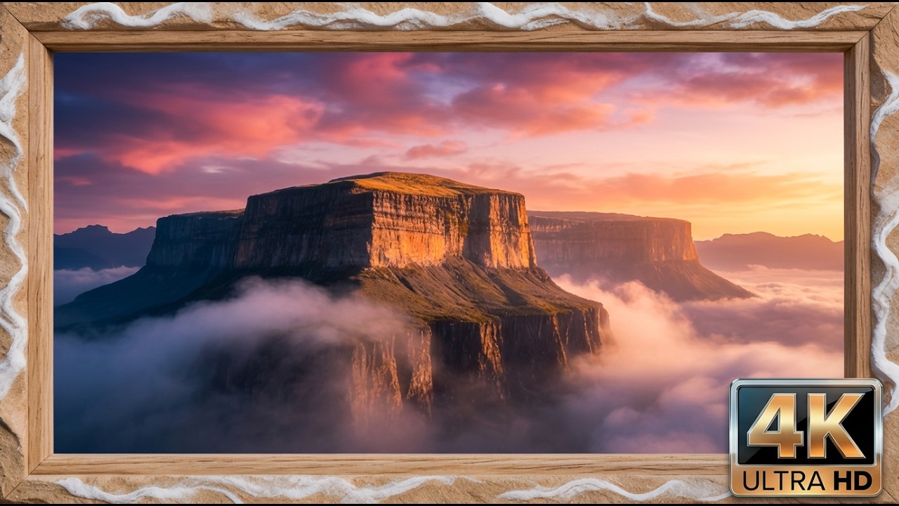 🌄 Mountain Morning Sunrise Clouds – 4K Living Wallpaper for TV & Screens (No Ads)