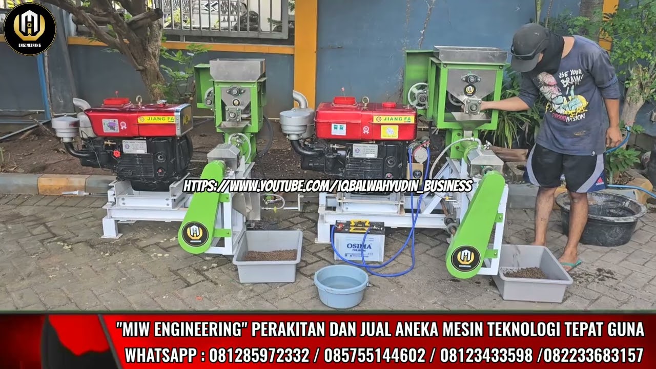 Tampil Beda..!!! Mesin Pelet Ikan Apung Full Diesel Tanpa Tenaga Listrik Mesin Pelet Apung Mandiri