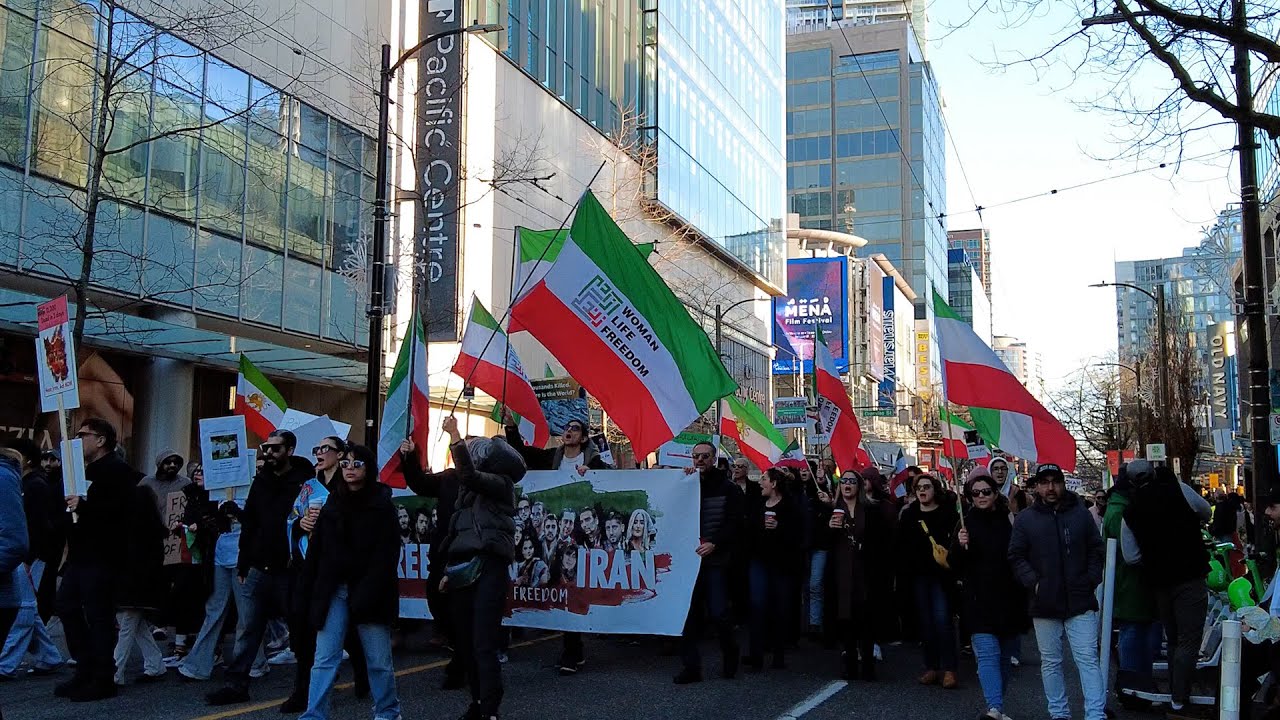 Thousands of Iranians Erupt Downtown Vancouver Canada on January 18 2026