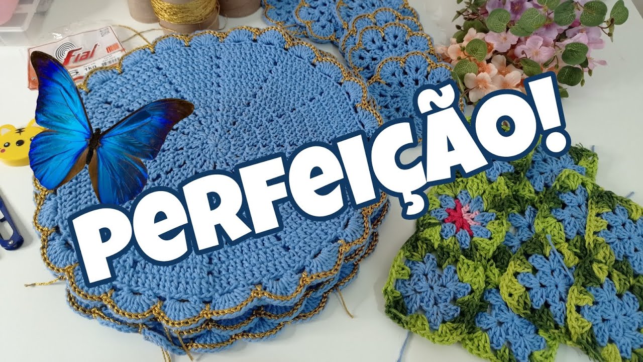 Mega produção de sousplat 😍 #vlog #croche #sousplatemcroche #jogoamericanodecroche