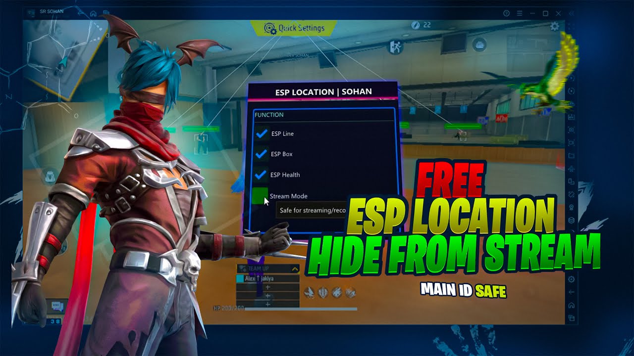FREE FIRE ESP LOCATION 2025 | SCREEN RECORD & LIVE STREAM HIDE | TEAM SR PANEL | 100% SAFE
