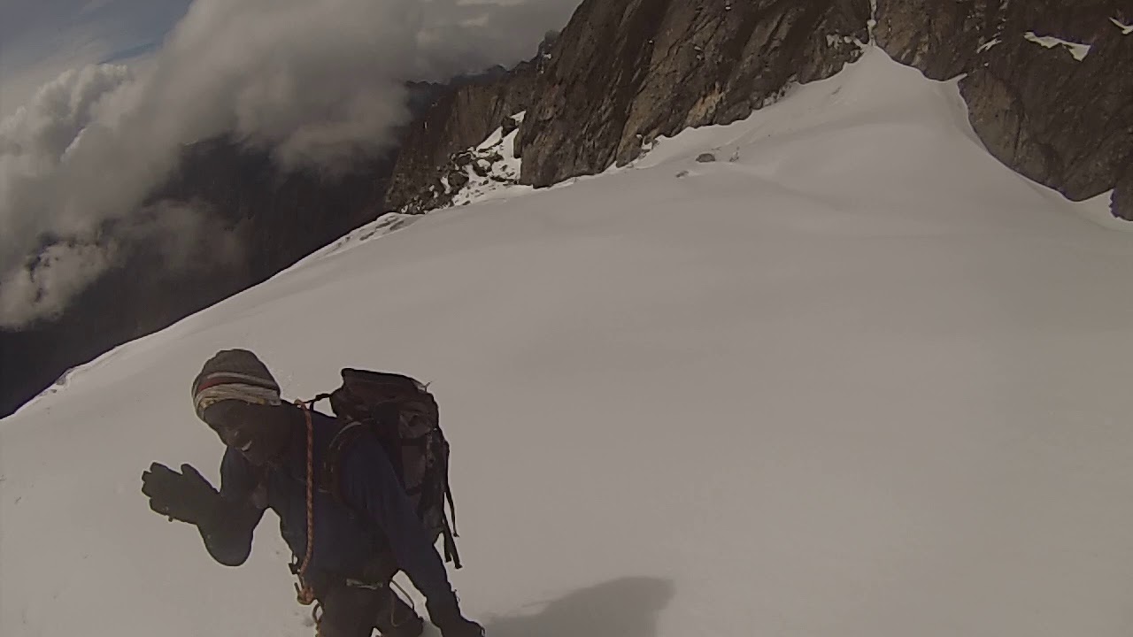 Glacier climb below Margherita Peak, Rwenzori Mountains National Park Uganda - April 29, 2017