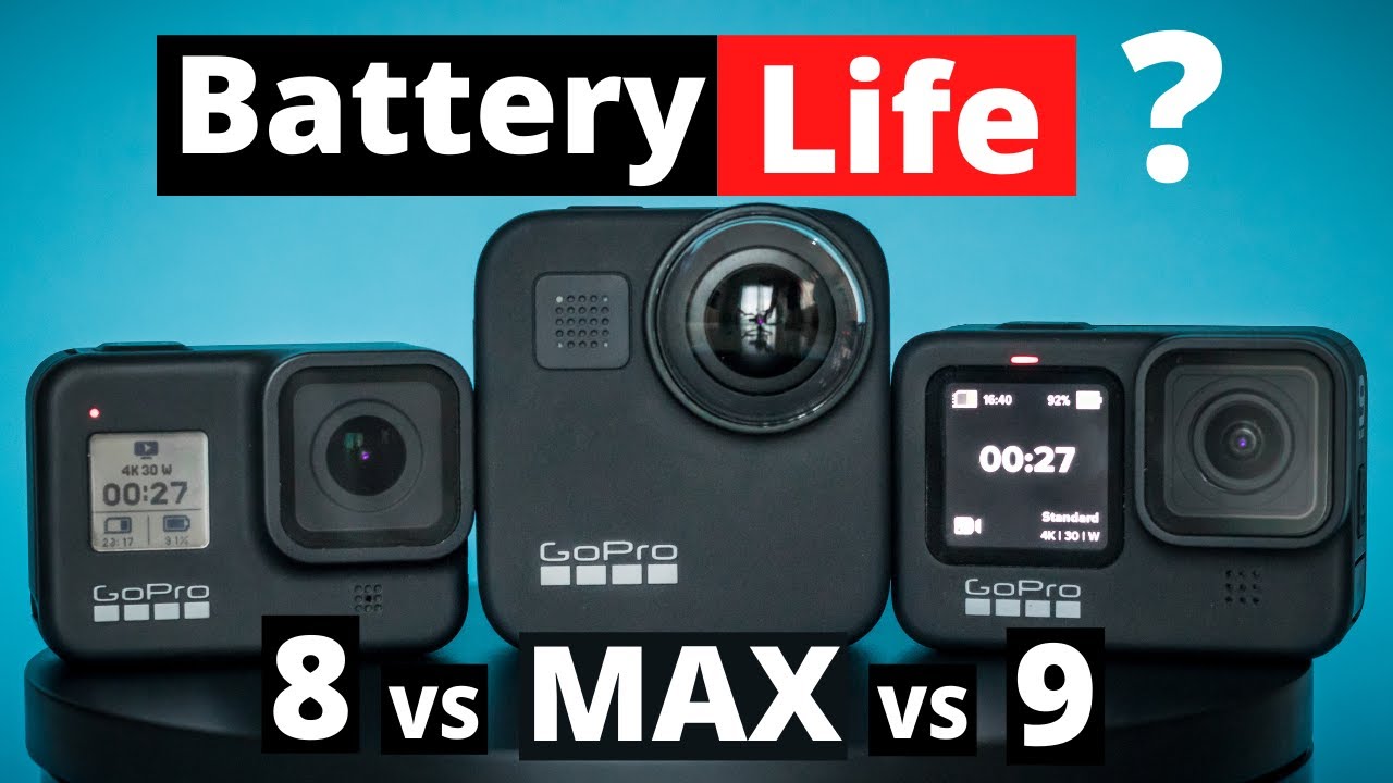 GoPro MAX Battery life TEST vs Hero 9 Black and Hero 8 Black. Which is better ?