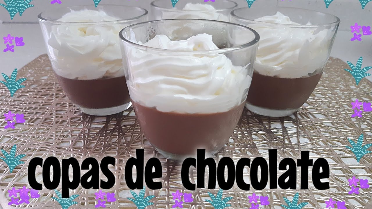 Copas de chocolate con nata en manbo/recetas fáciles y rápidas