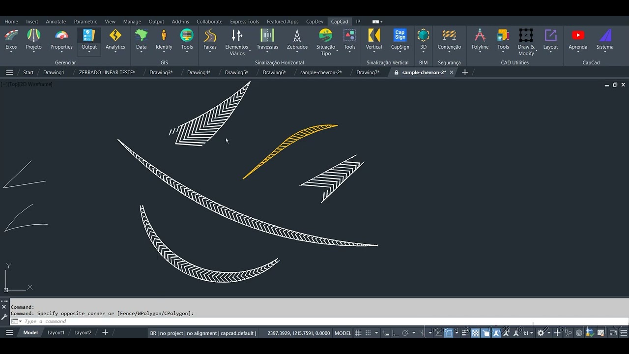 Zebrado 2 fluxos CapCad: não triangular