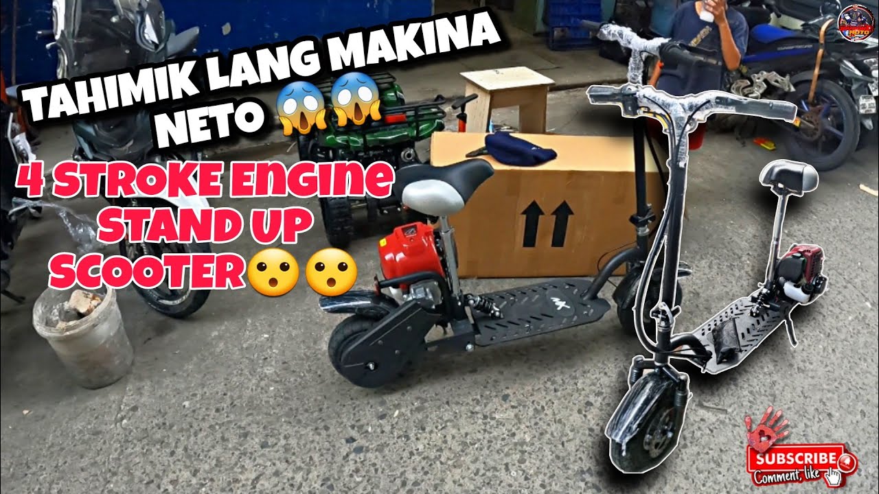 4 SROKE ENGINE FOLDABLE STAND UP SCOOTER| UNBOXING AND ASSEMBLE/ buhay rider