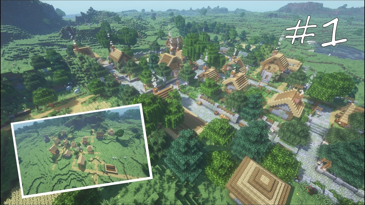 Minecraft | Village Transformation - Decoration Ideas and Timelapse (Part 1 of 2)