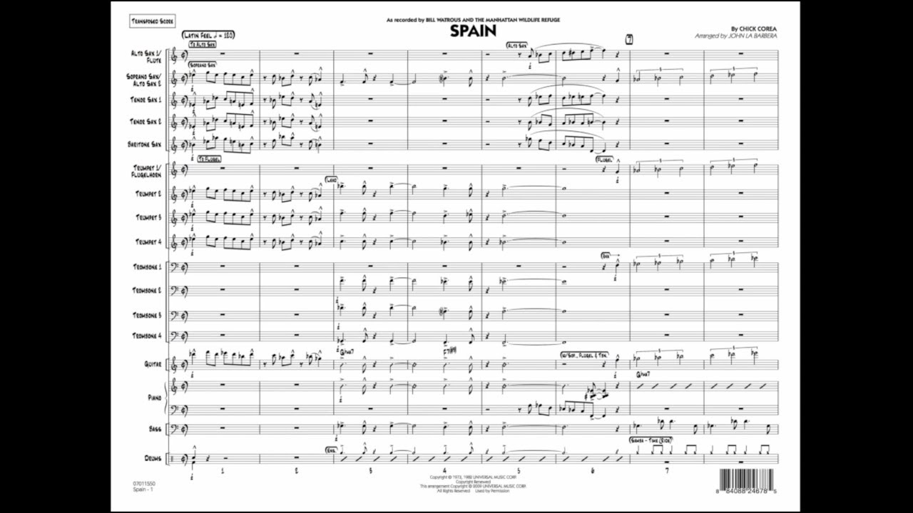 Spain by Chick Corea/arranged by John La Barbera