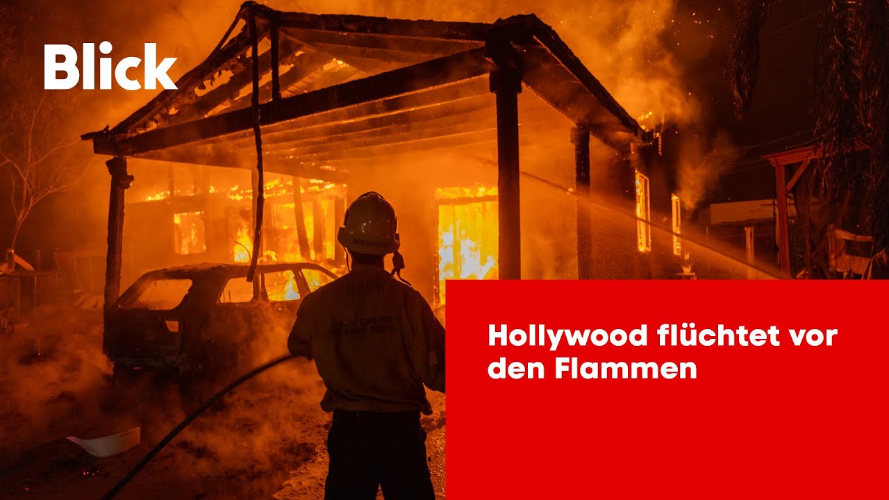 Flammeninferno in Los Angeles - Hollywood fl&uuml;chtet vor den Flammen
