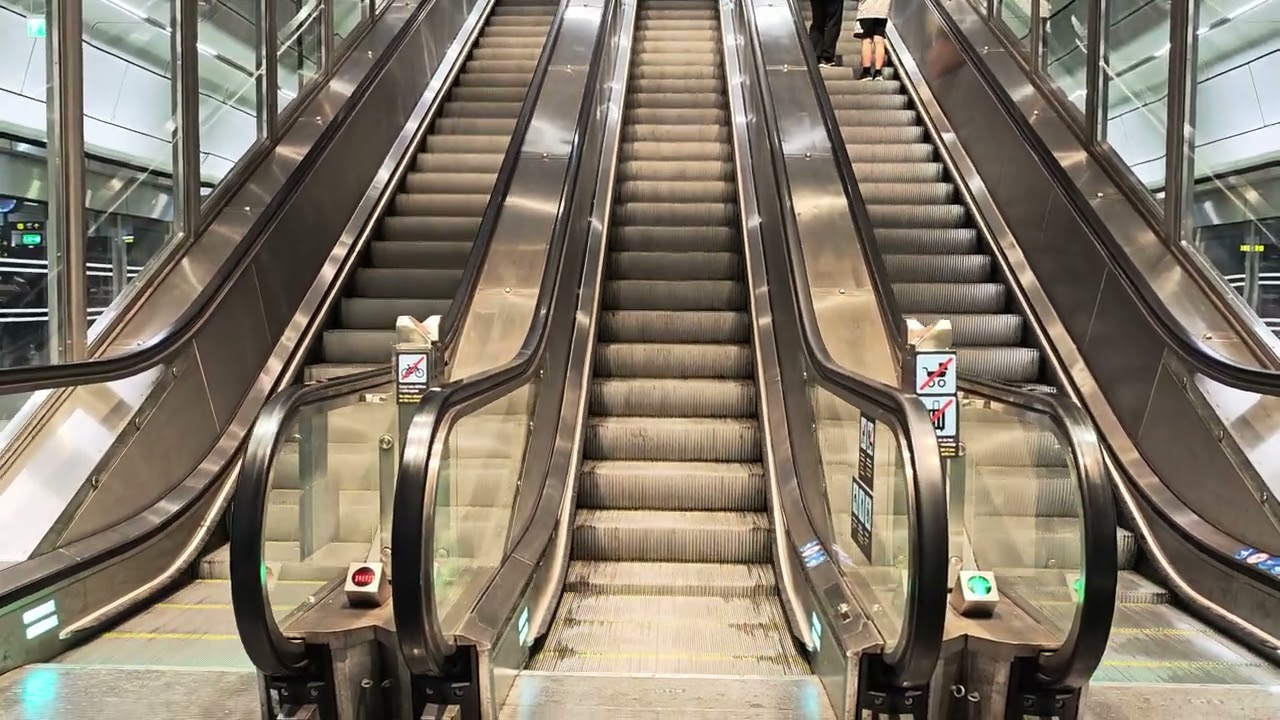 Sweden, Stockholm Odenplan Train Station, 5X escalator