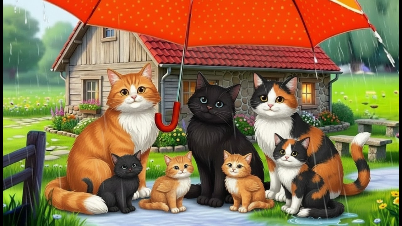 Mama Cat Jungle Adventure With Cute Cats | Giggel Flicks Cartoon Story