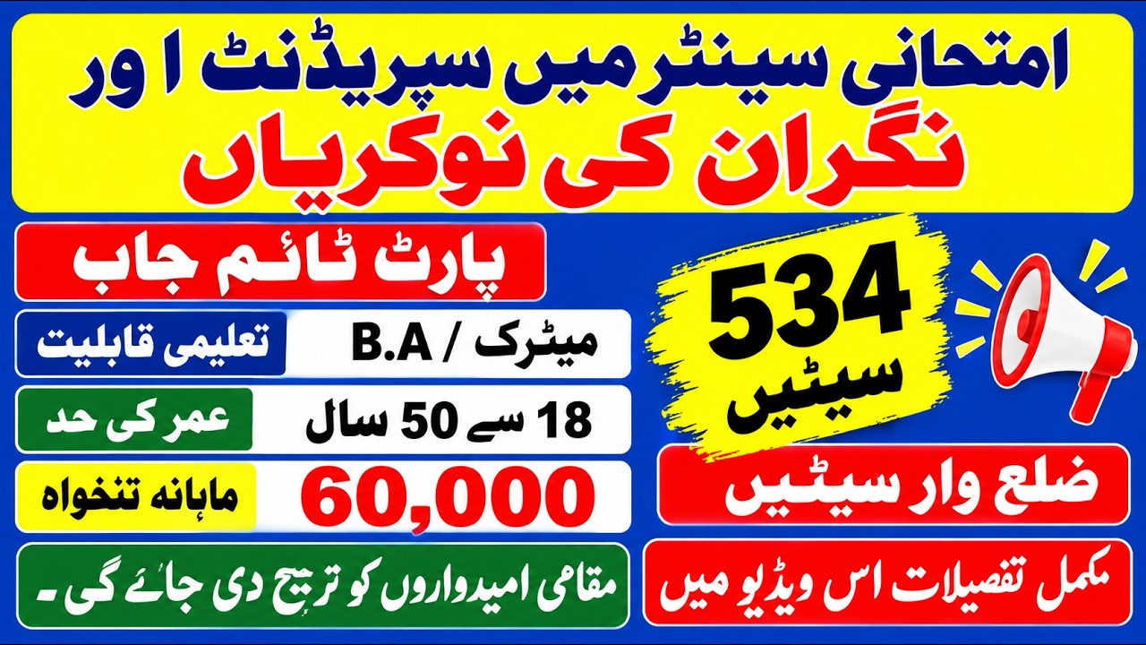 Education Testing Service Jobs 2026  Invigilator Jobs District Wise Vacancies | Salary 60,000
