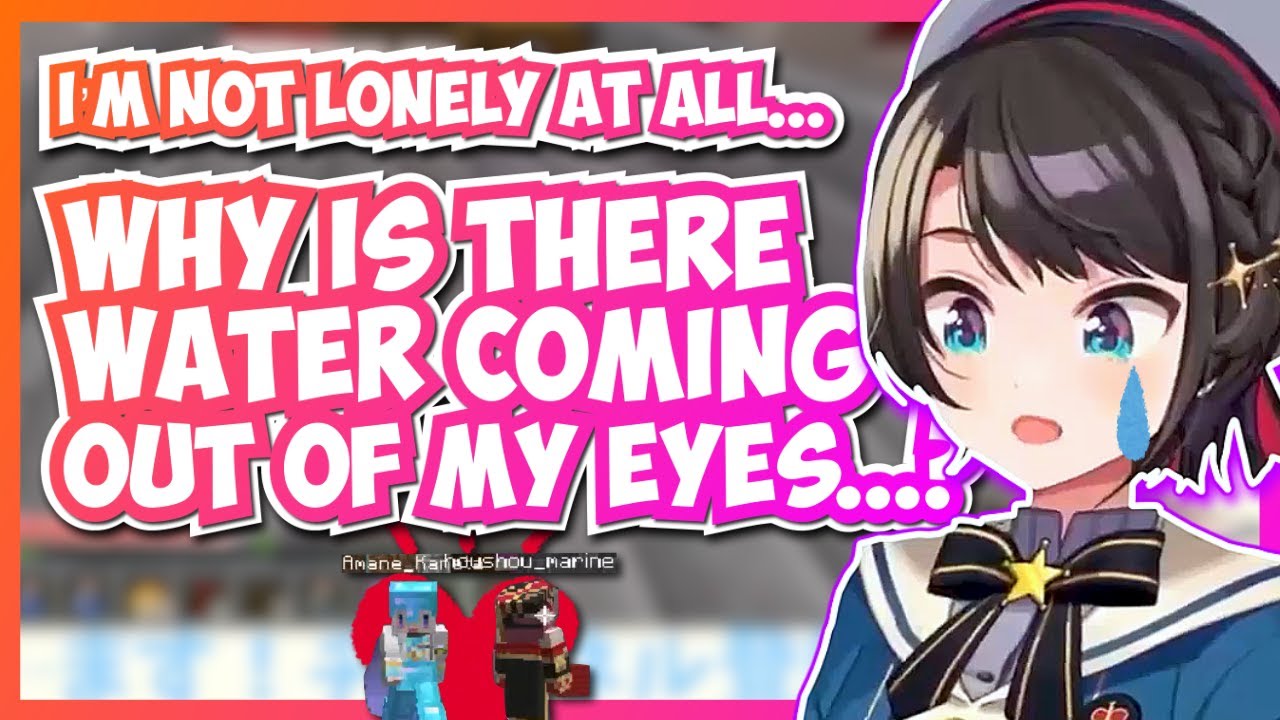 Lonely Subaru walks around hololive Minecraft server looking for someone to collab with
