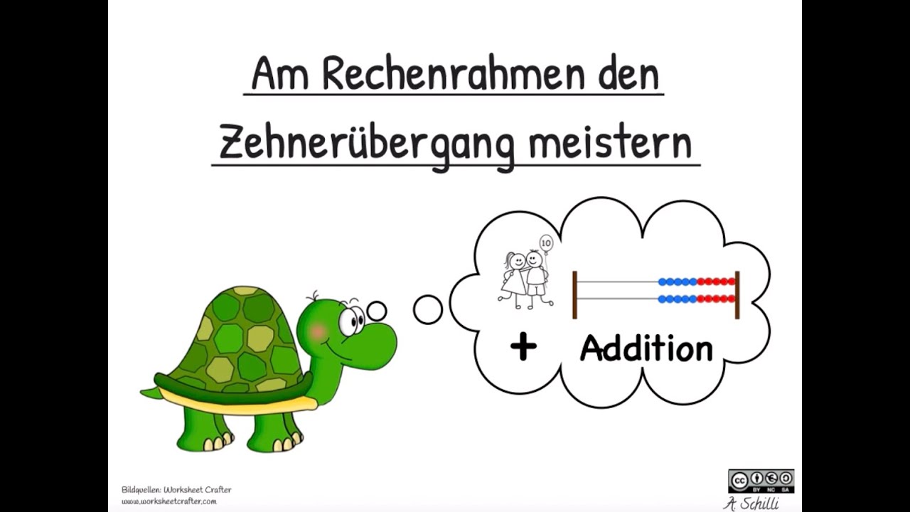 Zehnerübergang am Rechenrahmen (Addition, Zahlenraum 20), Mathe Klasse 1