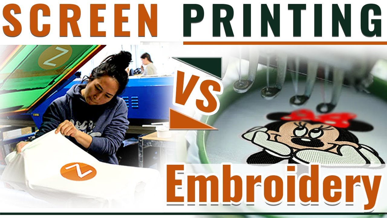 Screen Printing VS Embroidery What's the difference? | Full Overview |Zdigitizing