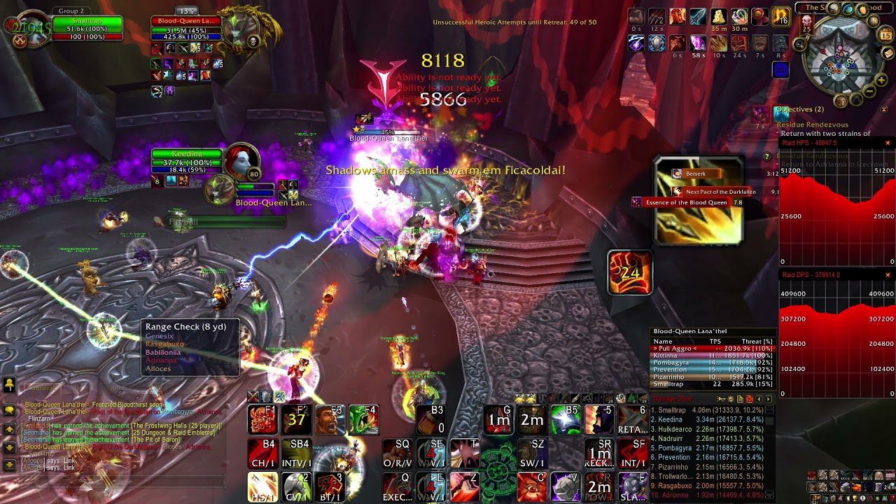 Icecrown citadel 25 Heroic | Blood-Queen Lana'thel | Warrior Fury | Guild: B l a c k S h e e p