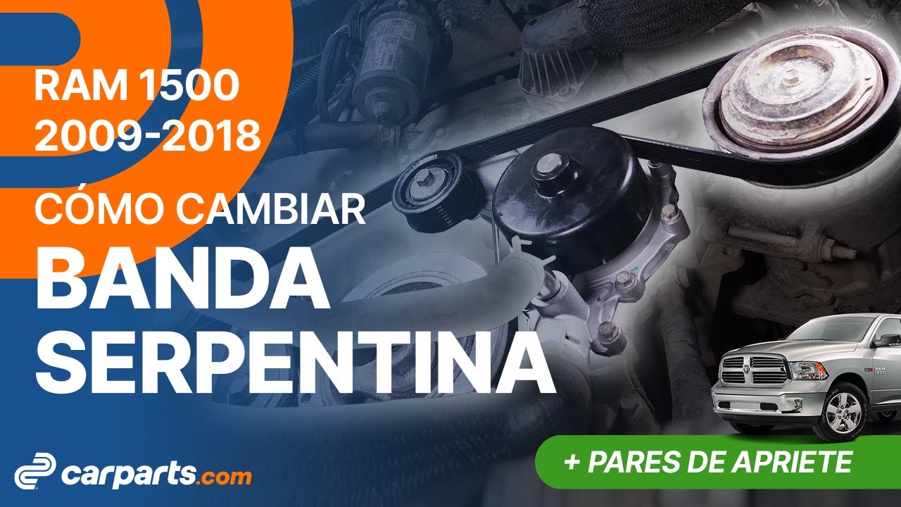 Cómo cambiar la Banda Serpentina 2009-2018 Dodge RAM 1500 🛻