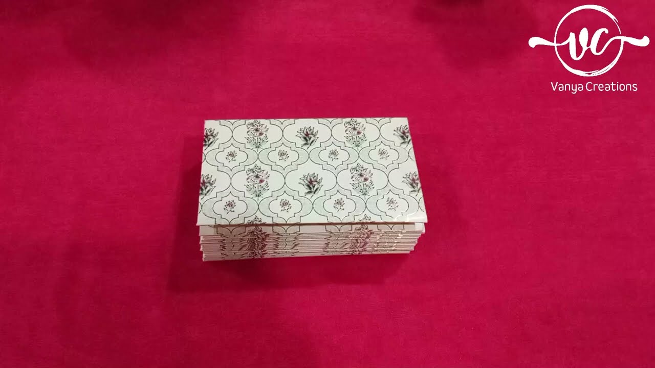 Vanya Creations Paper Floral Printed Matte Finish Pocket Size Shagun Envelopes, MultiColor - PE88