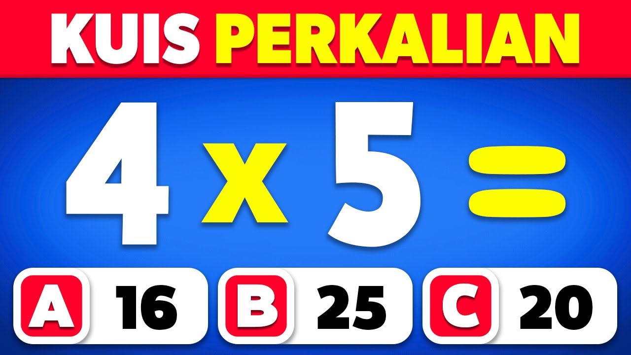 Bisa Nggak Kamu Lulus Kuis Perkalian Ini...? ❌🤓📚 | Kuis Tabel Perkalian