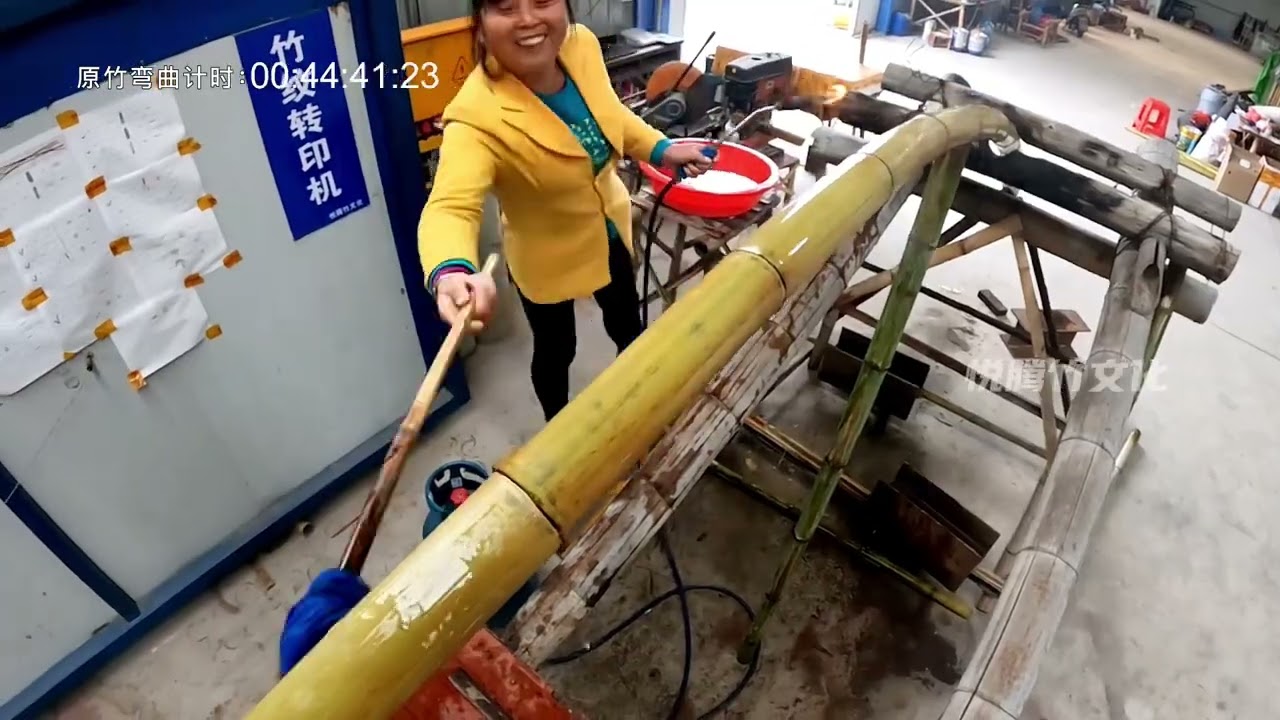 悦腾竹文化-原竹弯曲工艺 #竹工艺 #传统工艺 #工厂实拍