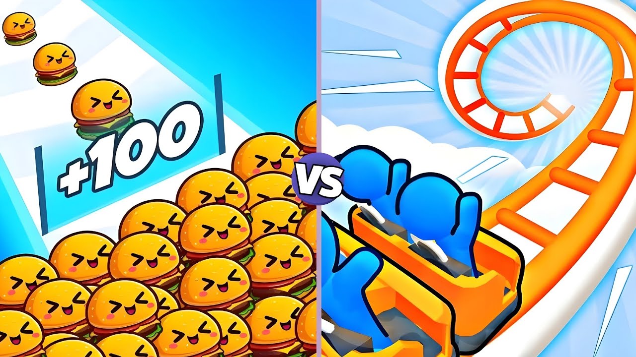 Food running challenge vs Runner Coaster gameplay ||Epic games Android iOS Gameplay