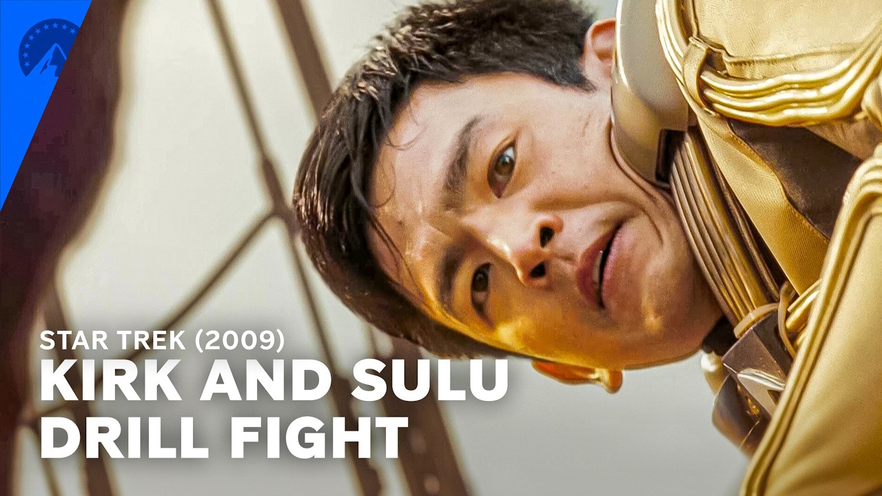 Star Trek (2009) | Kirk and Sulu Drill Fight (Chris Pine, John Cho) | Paramount+
