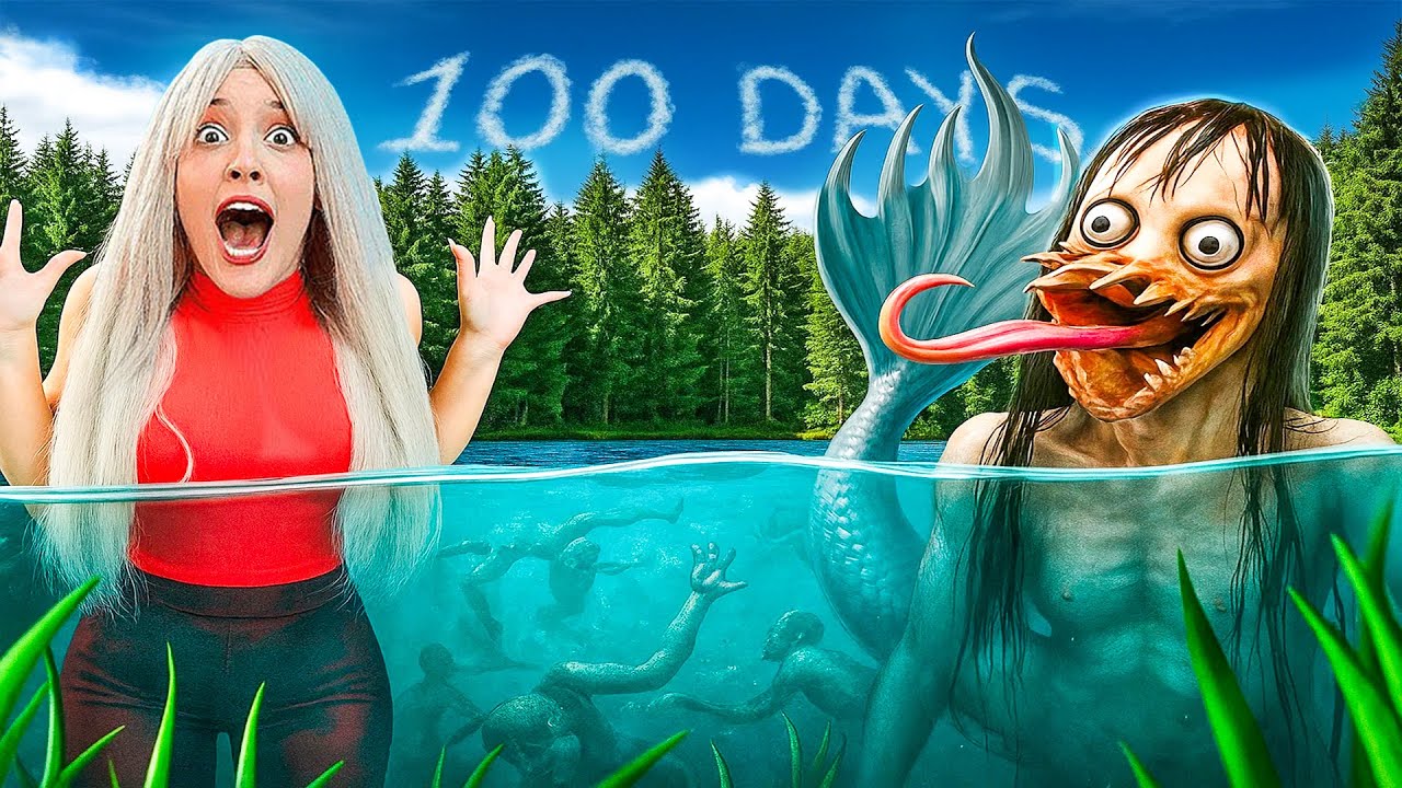 100 ДНЕЙ НА ОЗЕРЕ против ЗЛОЙ РУСАЛКИ MAMA.EXE