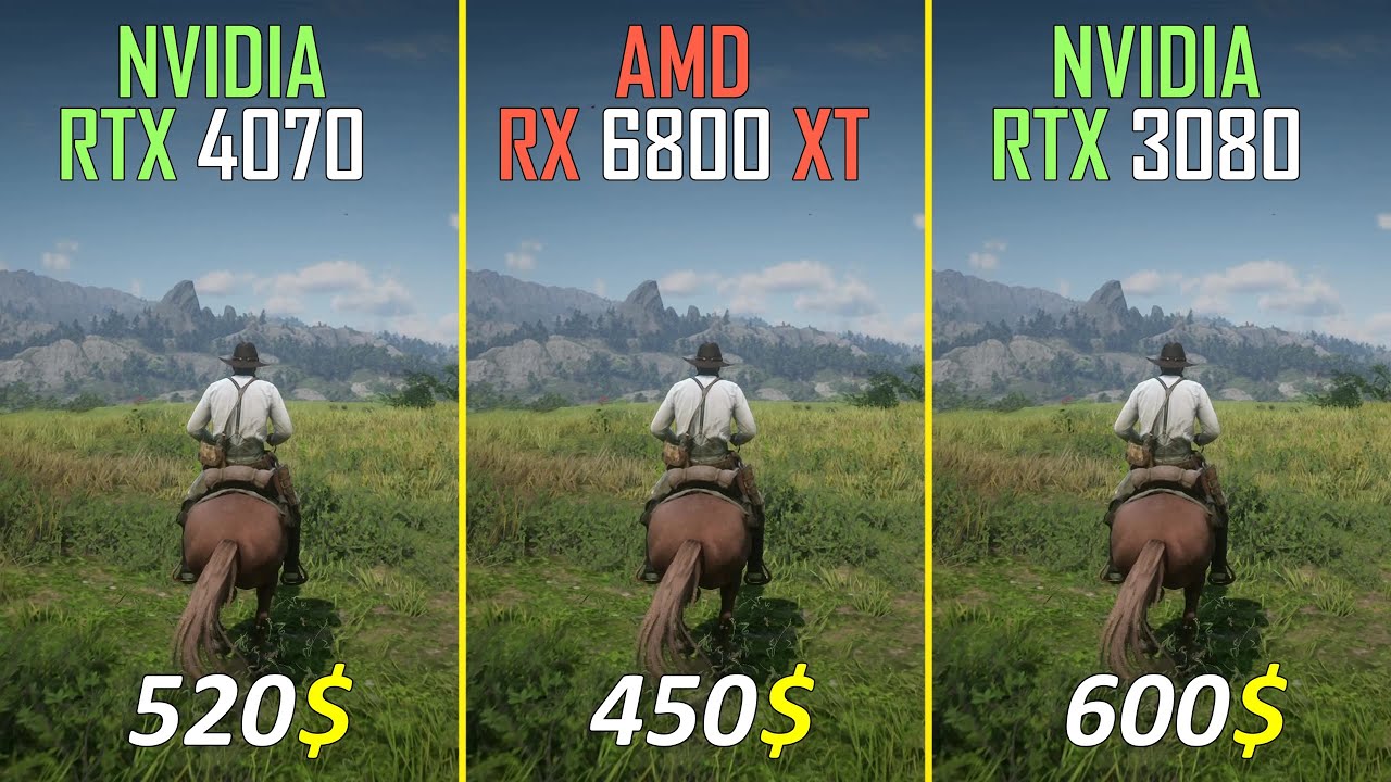 RTX 4070 vs RX 6800 XT vs RTX 3080 Test at 1080P and 1440P
