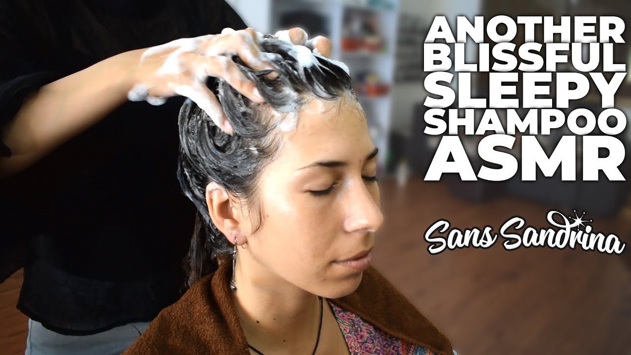 Another Blissful Sleepy Shampoo Head Massage with water and light scratchy sounds - ASMR