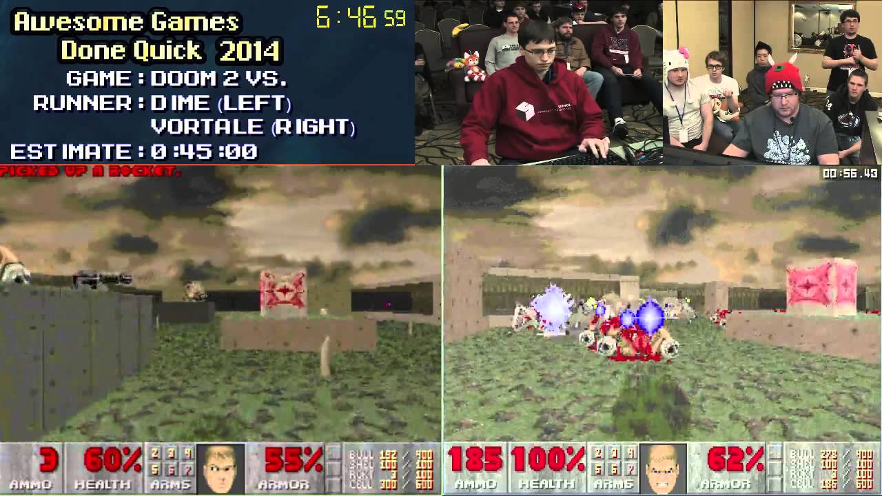 Doom II :: RACE Live (Ultra Violence) (0:39:58) [PC] Dime VS Vortale #AGDQ 2014