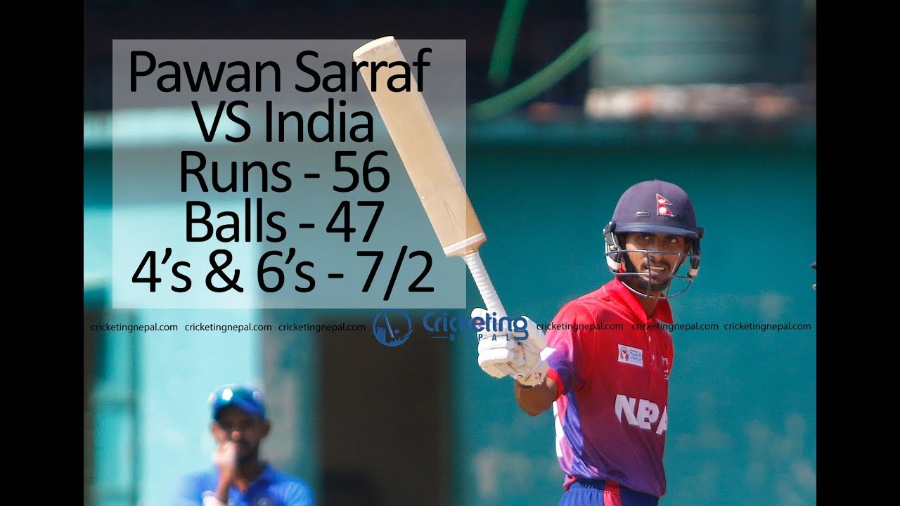 Pawan Sarraf half century against India II ACC Emerging Teams Cup