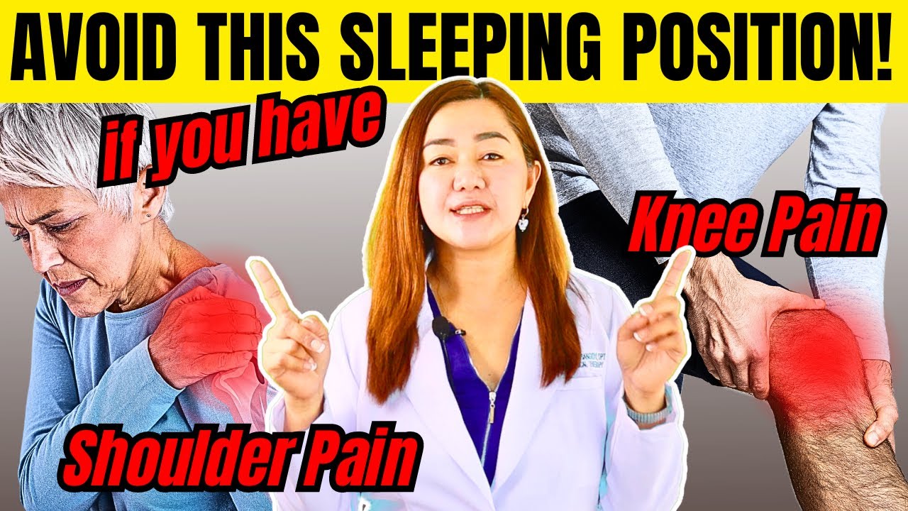 Best Sleeping Position for Painful SHOULDER and KNEE (English)| Doc Cherry