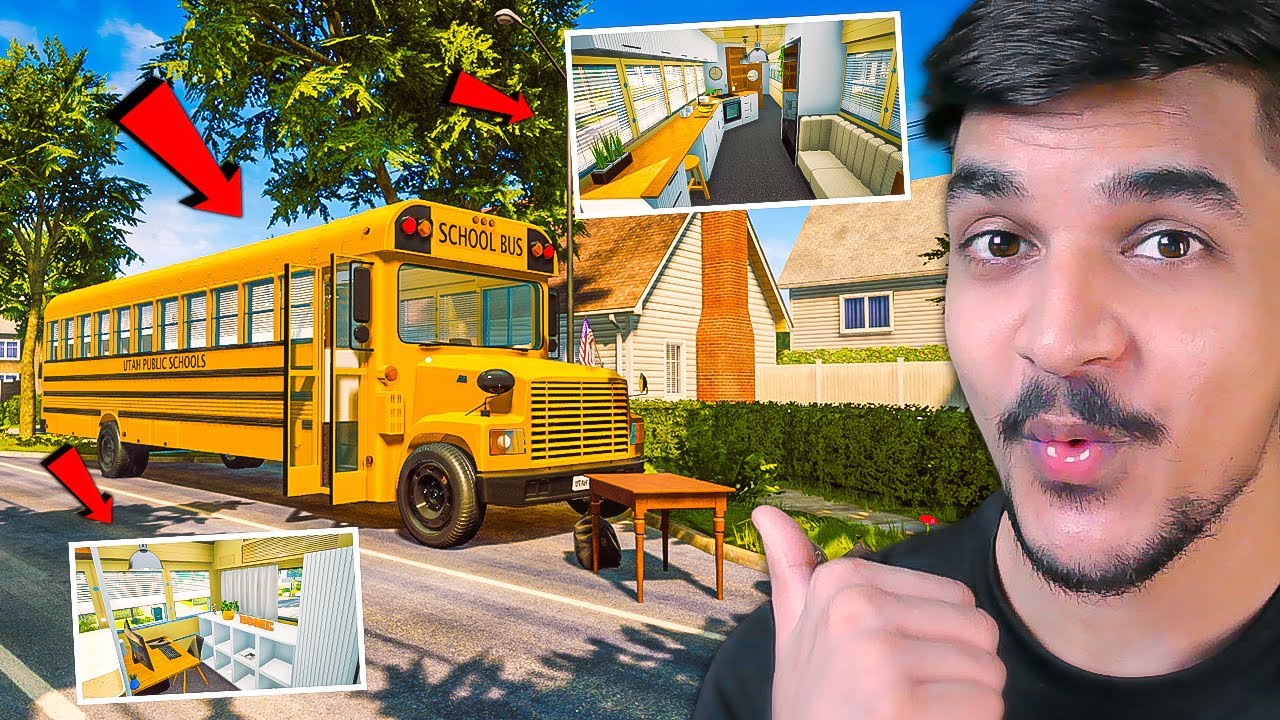 I TURNED A SCHOOL BUS INTO A HOUSE 🚌🏠 | Bus Flipper Simulator #3