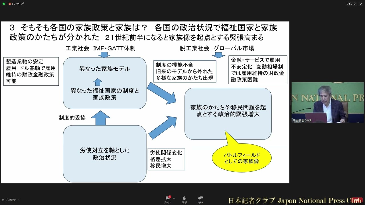 「変わる『 家族』」(2) 宮本太郎・中央大学教授　2024.7.25