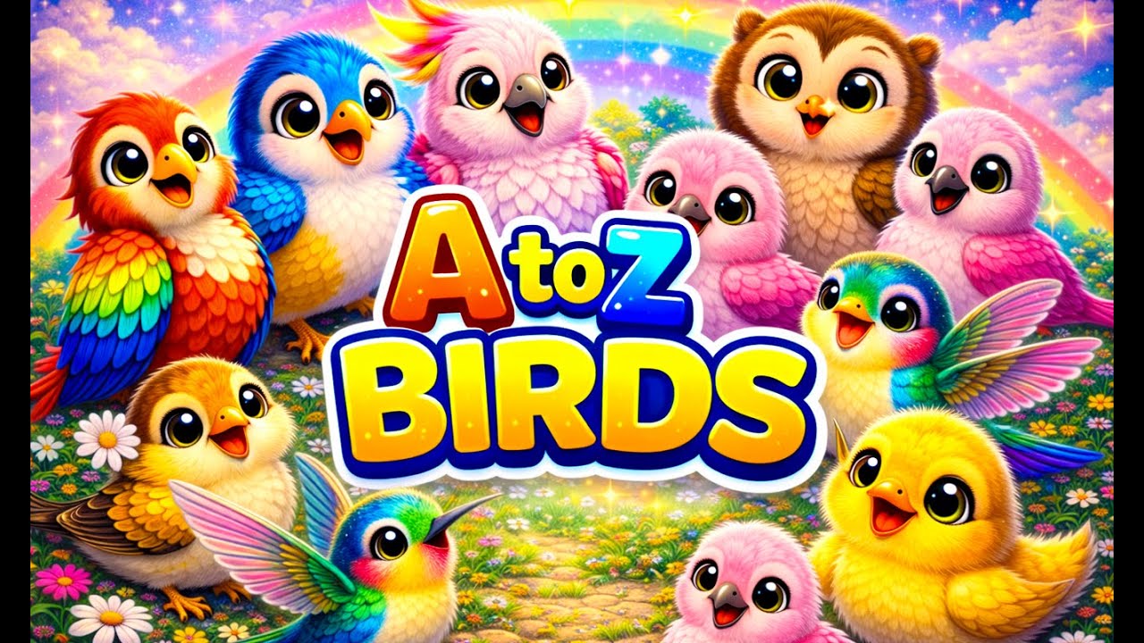 A to Z Birds 🐦 | ABC Animals Rhyme | Kids Learning Alphabet Fun #abcd #birds #kids #learning #song
