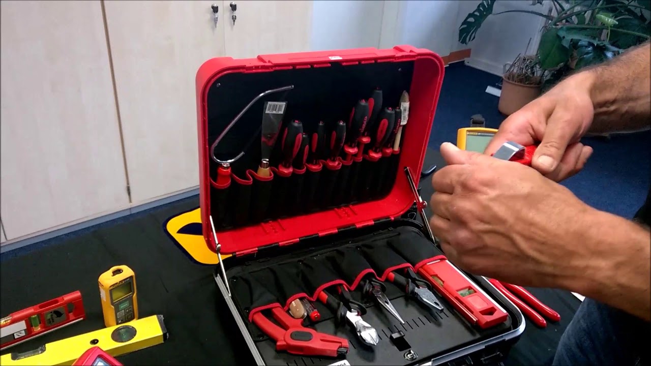Lehrlingskoffer Azubikoffer Werkzeugkoffer für Elektriker Cimco 172004 mit 23 Profiwerkzeugen EZUBI