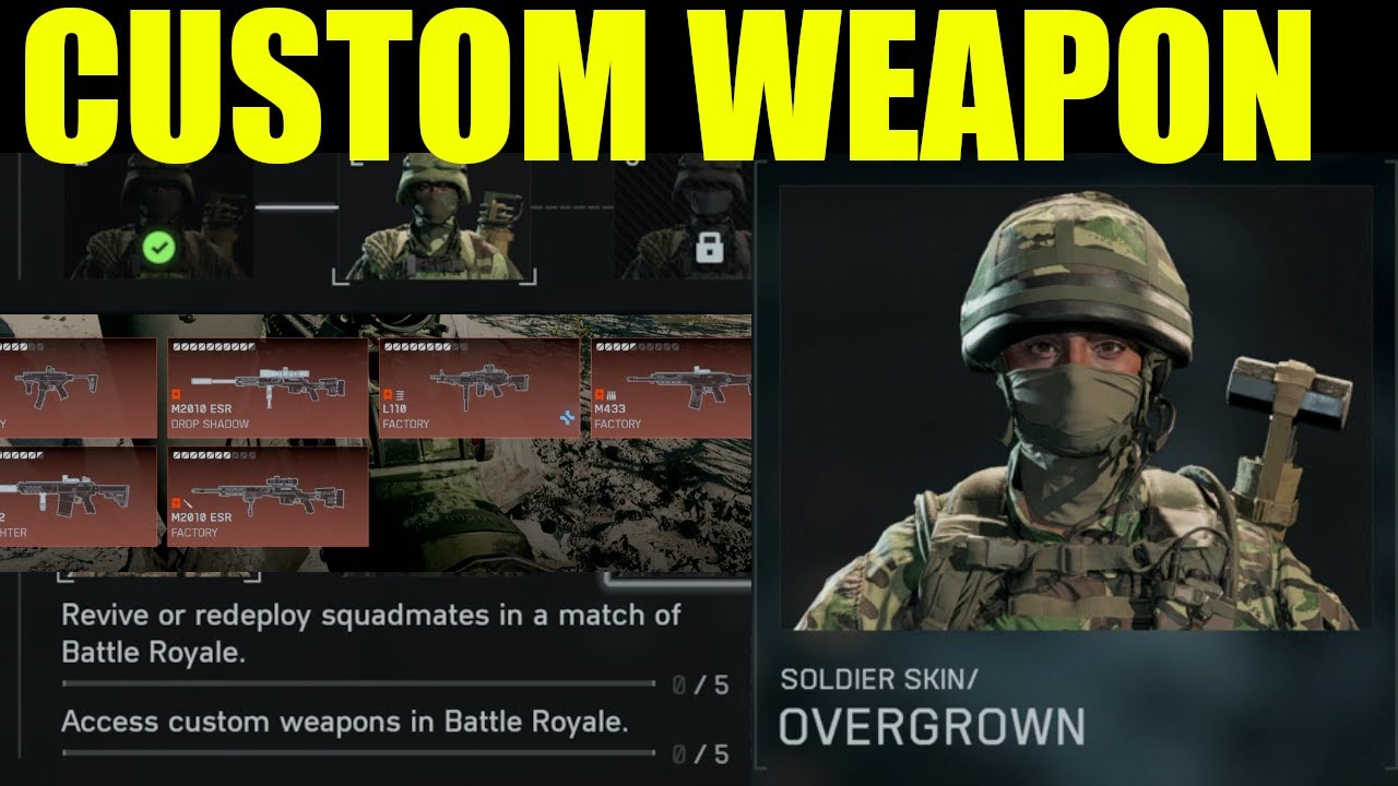 Bf6 red sec - how to access custom weapons in battle Royale (bring create a class into br)