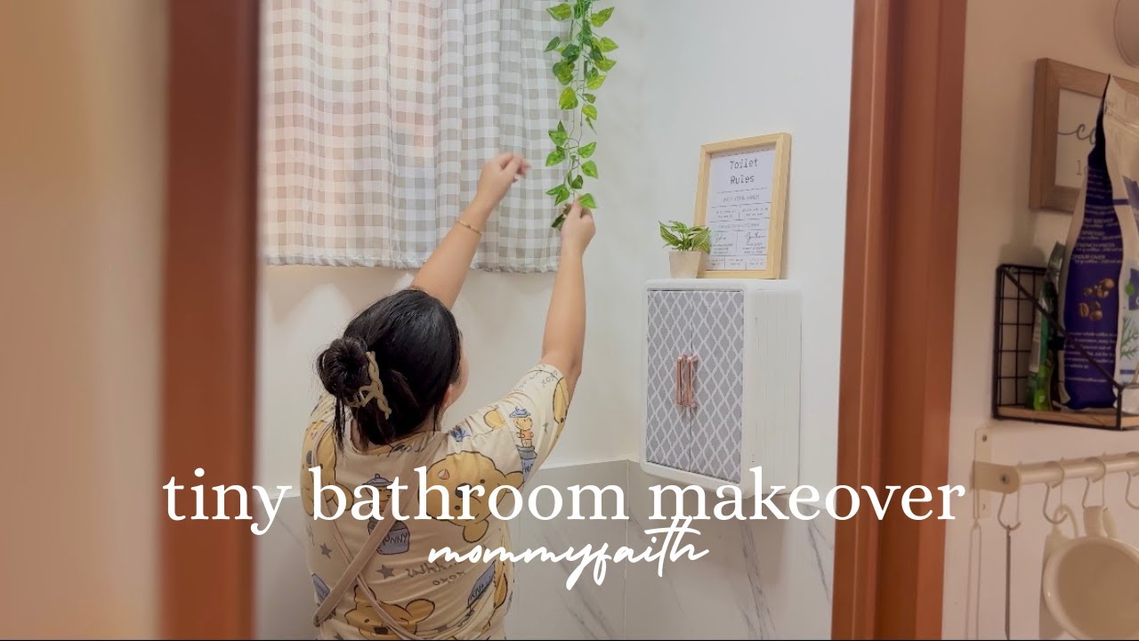 Tiny bathroom makeover✨🛁 DIY project and unboxing my dream mug ☕️
