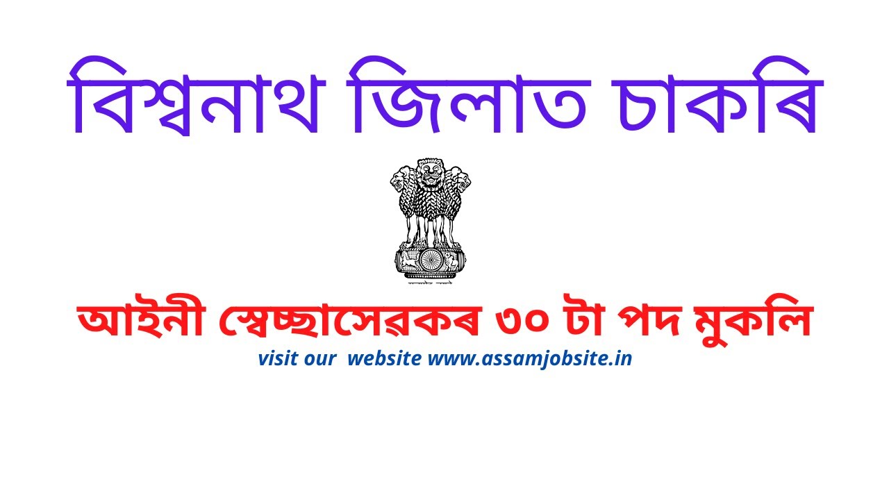 District Legal Service Authority Biswanath District Recruitment |PLV vacancy | Assam jobsite