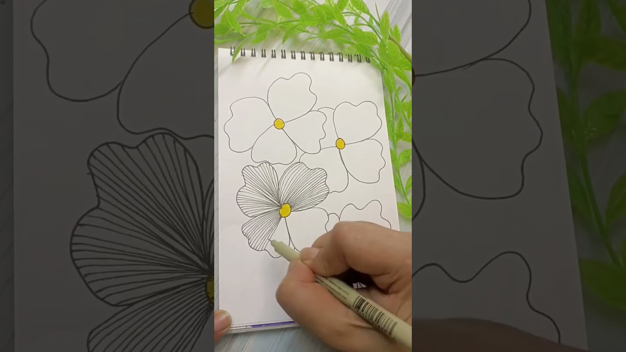 Flower In Zentangle Form. #zentangle #tutorial #doodle