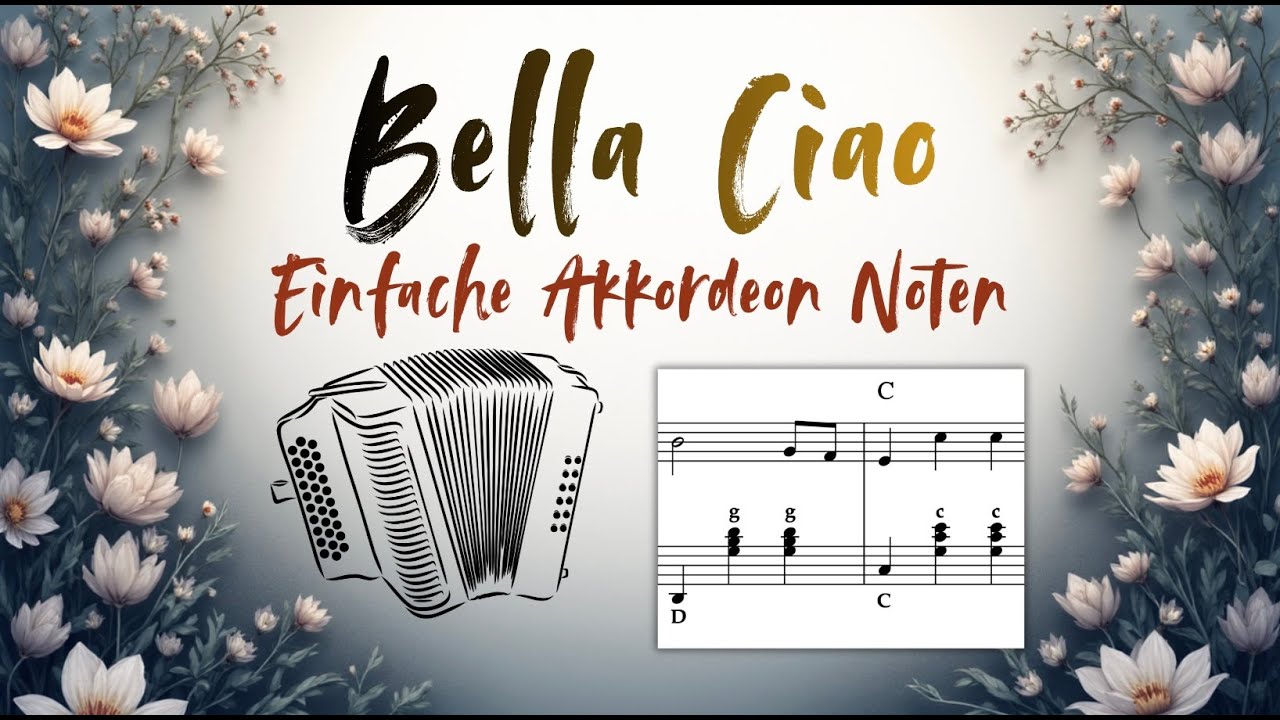 Einfache Akkordeonnoten / BELLA CIAO / Go2piano