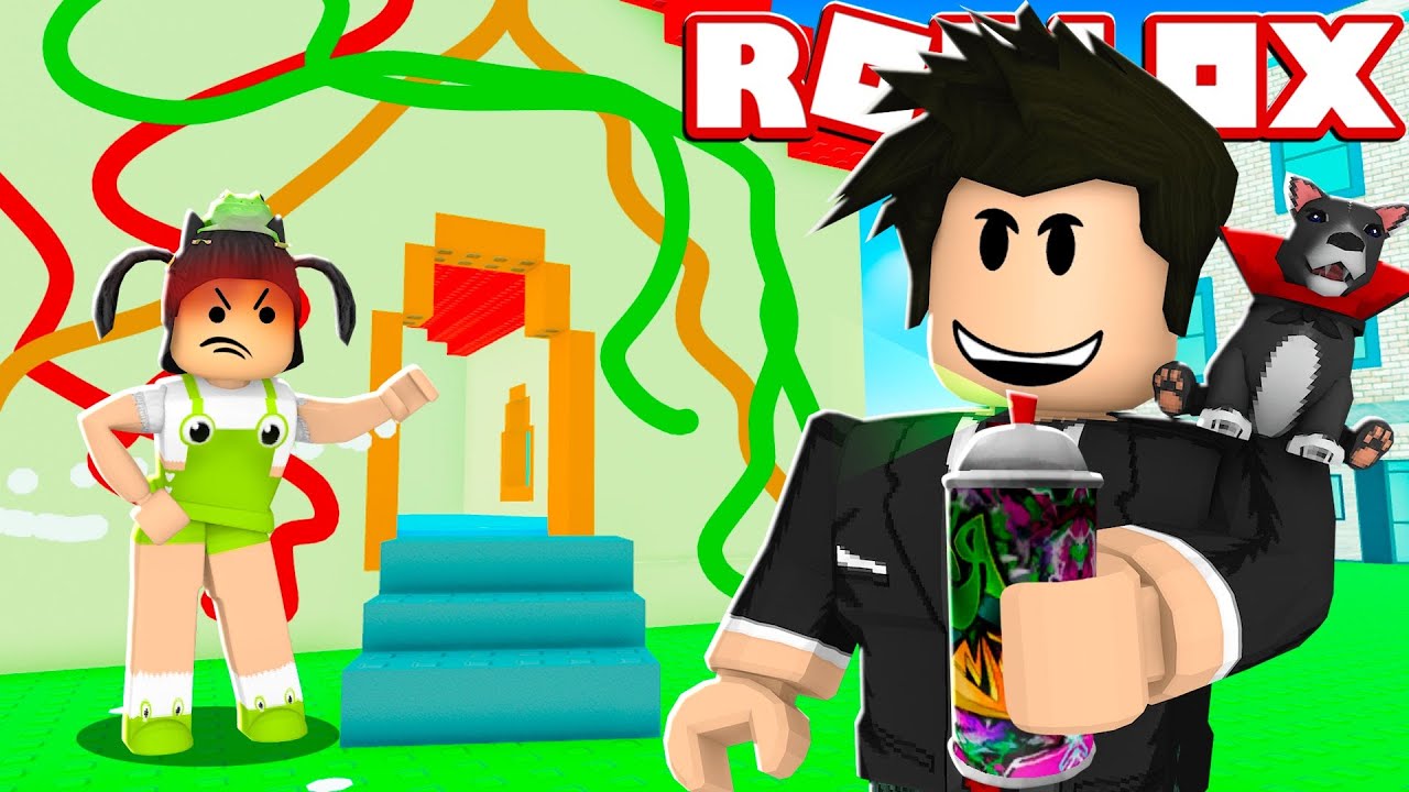 LOKIS RABISCOU A CASINHA | Roblox - Graffiti the World