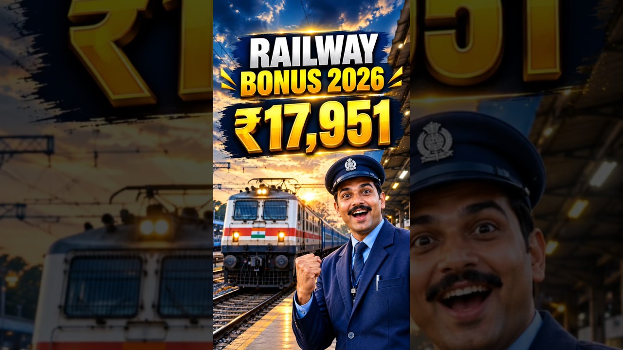 Railway Bonus 2026 💰 ₹17,951 PLB Bonus | Railway Employees News 🔥 #shorts #railway #diwali #rrb