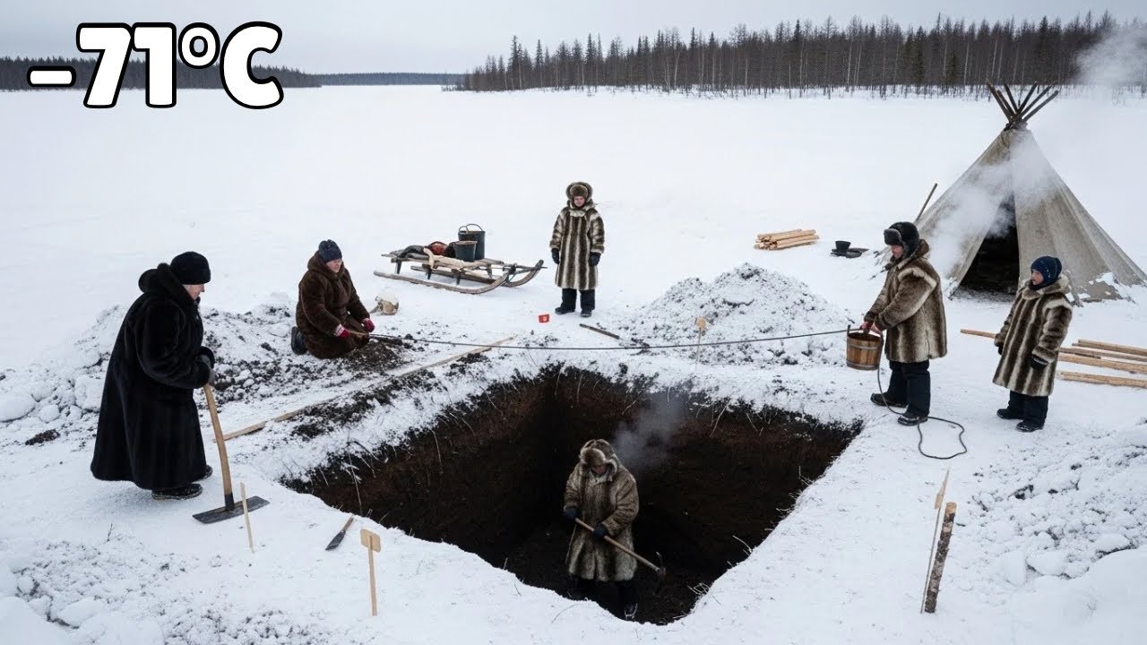 Building a Home: Underground Permafrost Dwelling &mdash; Yakut Family at &ndash;71&deg;C