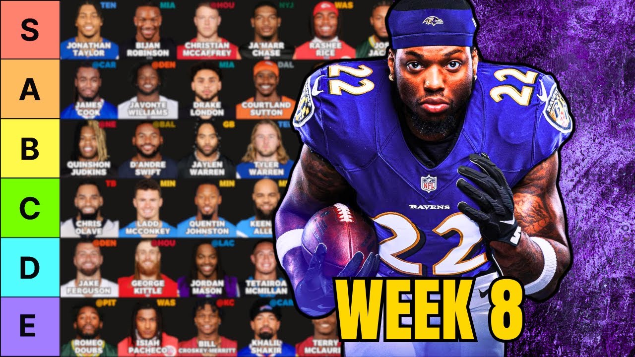 Top 70 Flex Rankings For Week 8 Fantasy Football