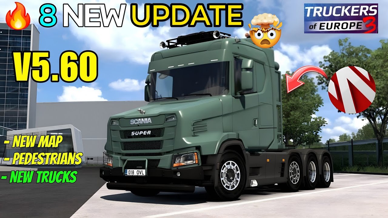 🚚🔥 Truckers of Europe 3 V5.60 ⛽️ – 8 NEW UPDATES! (New Map, Pedestrians & Trucks)