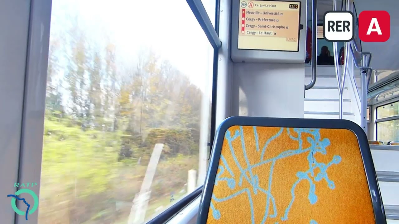 RER A - Trajet de Achères ville à Neuville Université En MI09