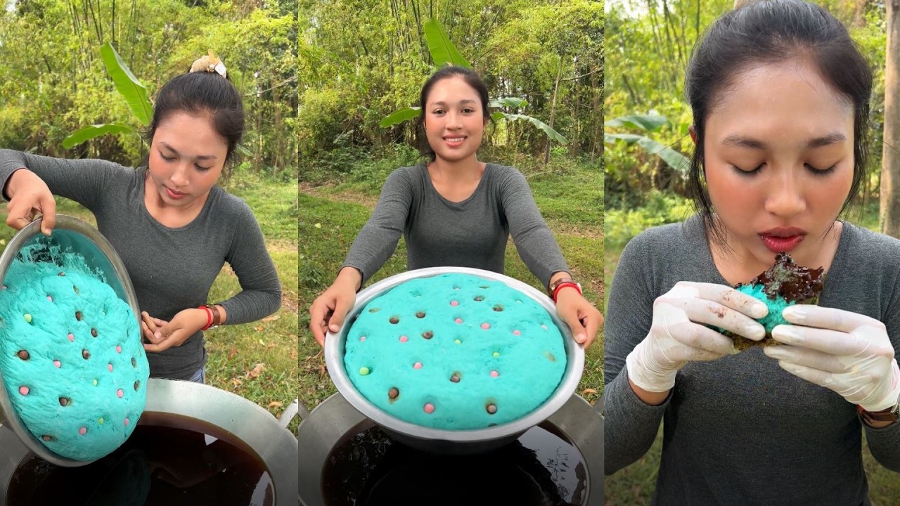 Amazing cooking deep fry cake with sauce recipe