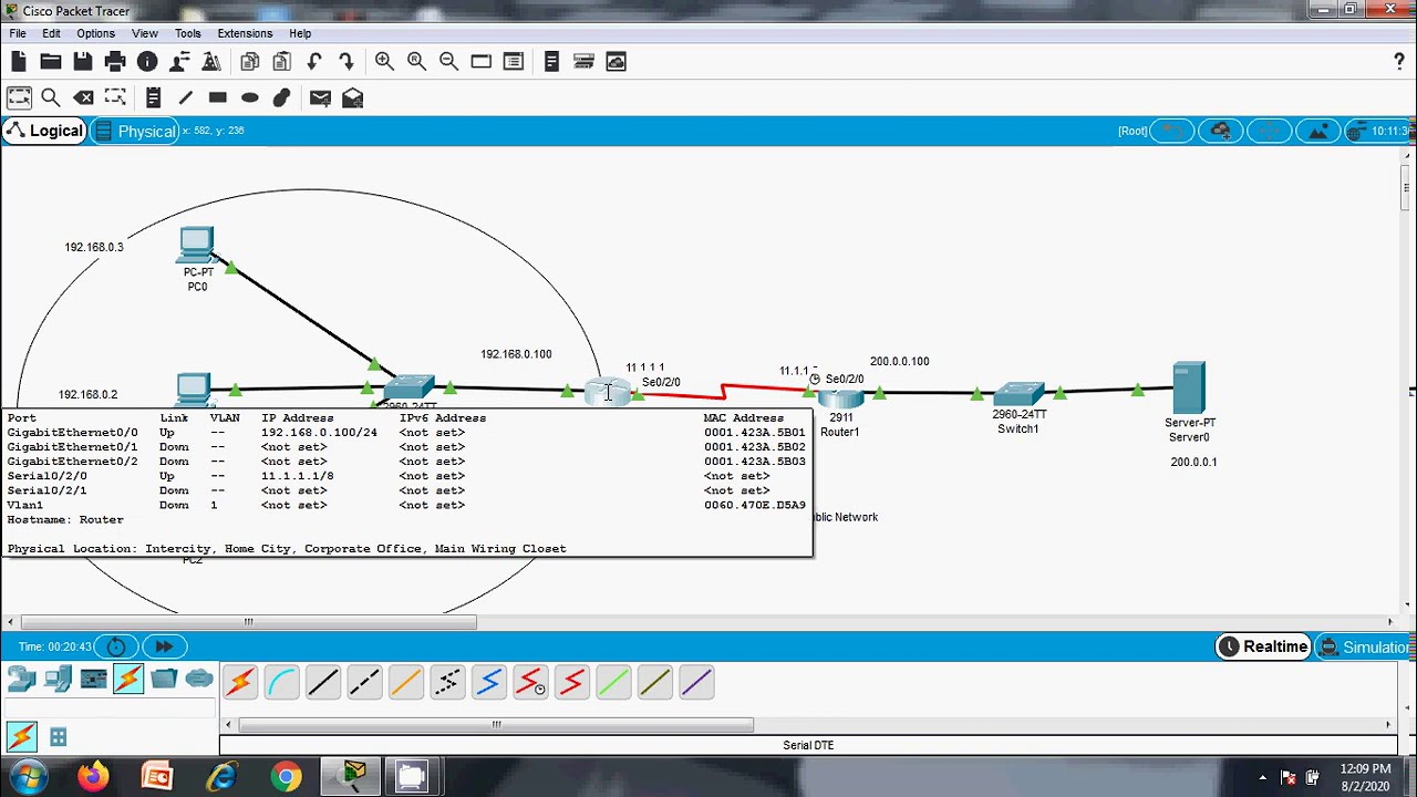 Cisco Packet Tracer: Static Network Address Translation